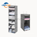 Top Sale Promotional Grey Fabric Clothes Hanging Closet Wardrobe Storage Organizer